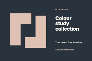 Colour study collection postcard template · Horizontal photo dialogue