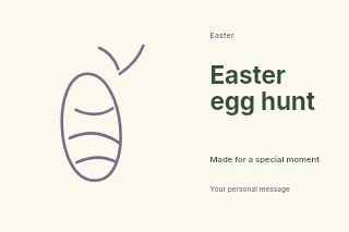 Easter egg hunt postcard template · Horizontal photo dialogue