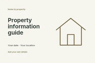 Property information guide postcard template · Horizontal photo dialogue