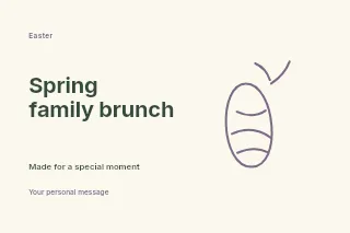 Spring family brunch postcard template · Horizontal photo dialogue