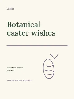 Botanical Easter wishes poster template · Typography & ornament