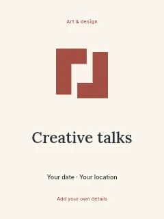Autumn Creative Talks poster template · Illustrated folio