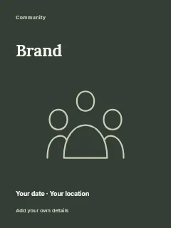 Community poster template · Fine-line cover