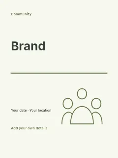 Community poster template · Typography & ornament