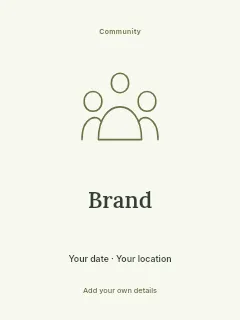 Community poster template · Illustrated folio