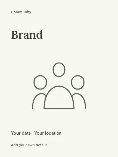 Community poster template · Fine-line cover