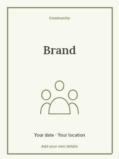 Community poster template · Framed editorial