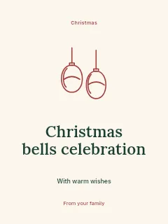 Christmas bells celebration poster template · Illustrated folio