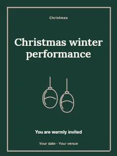 Christmas winter performance poster template · Framed editorial