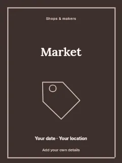 Local Makers poster template · Framed editorial