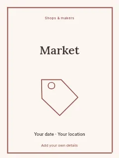 Local Makers poster template · Framed editorial