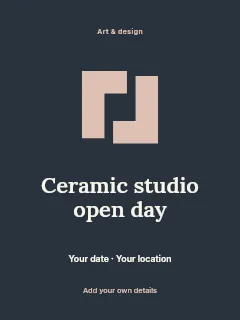 Ceramic studio open day poster template · Illustrated folio