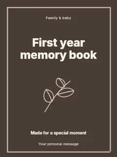 First year memory book poster template · Framed editorial