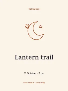 Lantern trail poster template · Illustrated folio