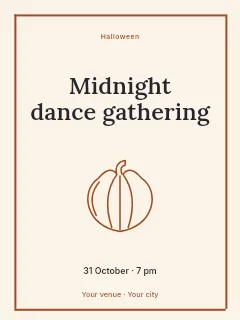 Midnight dance gathering poster template · Framed editorial