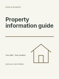 Property information guide poster template · Typography & ornament