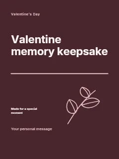 Valentine memory keepsake poster template · Typography & ornament