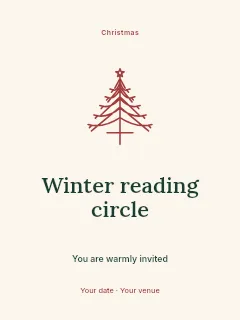 Winter reading circle poster template · Illustrated folio