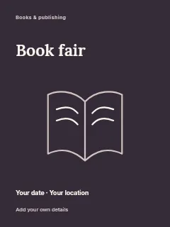 Spring Book Fair poster template · Fine-line cover