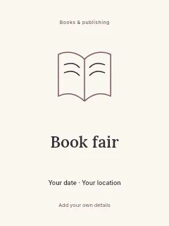 Spring Book Fair poster template · Illustrated folio