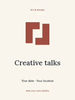 Spring Creative Talks poster template · Illustrated folio