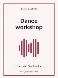 Spring Dance Workshop poster template · Framed editorial
