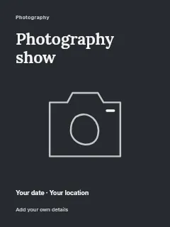 Spring Photography Show poster template · Fine-line cover