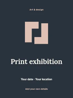 Spring Print Exhibition poster template · Illustrated folio