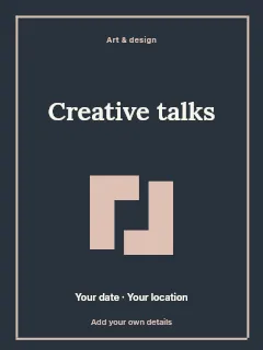 Summer Creative Talks poster template · Framed editorial