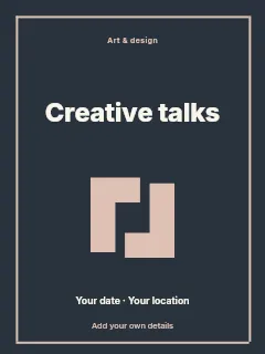 Summer Creative Talks poster template · Framed editorial