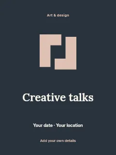 Summer Creative Talks poster template · Illustrated folio