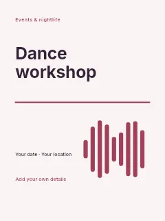 Summer Dance Workshop poster template · Typography & ornament