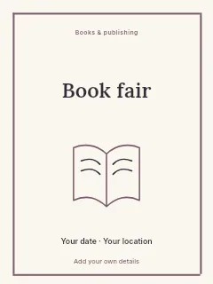 Weekend Book Fair poster template · Framed editorial