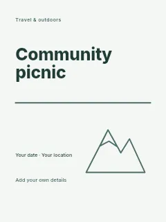 Weekend Community Picnic poster template · Typography & ornament