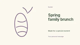 Spring family brunch presentation cover template · Horizontal photo dialogue