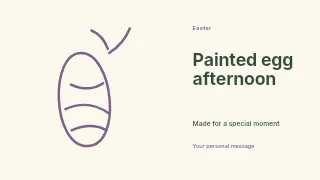 Painted egg afternoon presentation cover template · Horizontal photo dialogue