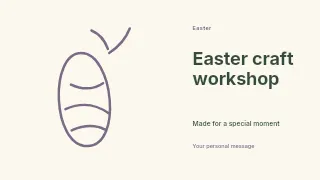 Easter craft workshop presentation cover template · Horizontal photo dialogue
