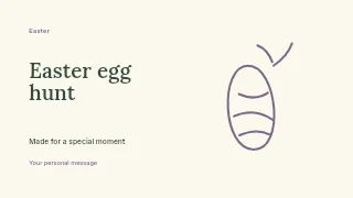 Easter egg hunt presentation cover template · Horizontal photo dialogue