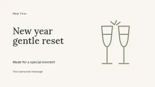 New Year gentle reset presentation cover template