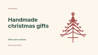 Handmade Christmas gifts presentation cover template · Horizontal photo dialogue