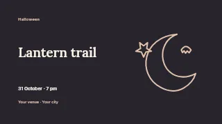 Lantern trail presentation cover template · Horizontal photo dialogue