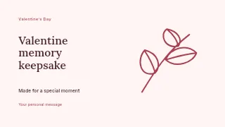 Valentine memory keepsake presentation cover template · Horizontal photo dialogue