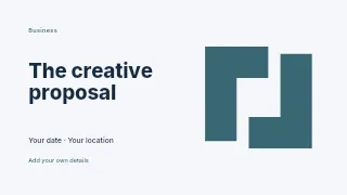 The Creative Proposal presentation cover template · Horizontal photo dialogue