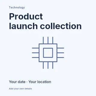 Product launch collection social media post template · Fine-line cover
