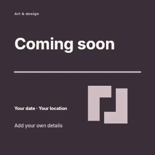 Coming Soon social media post template · Typography & ornament