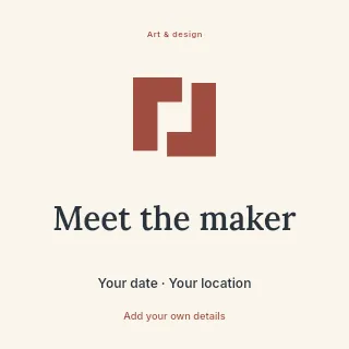 Meet the Maker social media post template · Illustrated folio