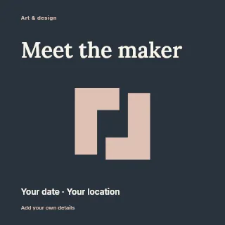 Meet the Maker social media post template · Fine-line cover