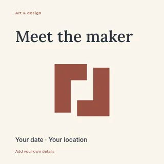 Meet the Maker social media post template · Fine-line cover
