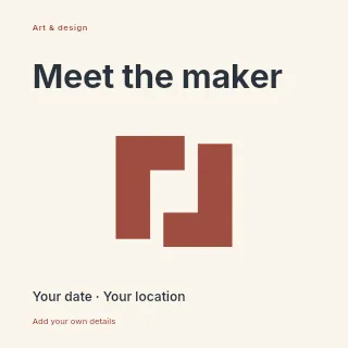 Meet the Maker social media post template · Fine-line cover
