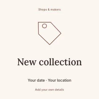 New Collection social media post template · Illustrated folio